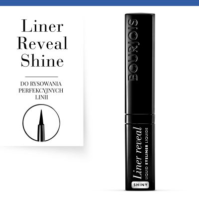 Eyeliner w pędzlu Liner Reveal Bourjois - 01 Shiny Black