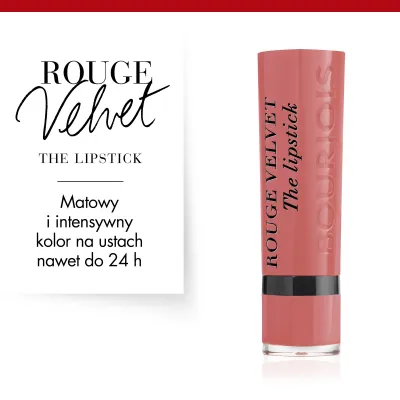 Pomadka do ust Rouge Velvet Bourjois - 02 Flamin G’rose 