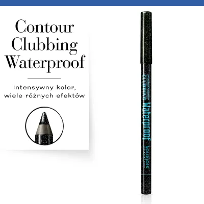 Wodoodporna kredka do oczu Contour Clubbing Waterproof Bourjois - 48 Atomic Black 